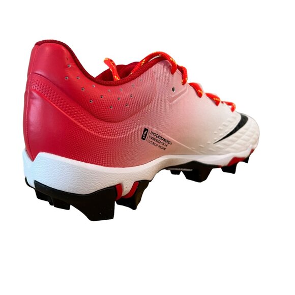 Nike White and Red Athletic Cleats - Picture 9 of 16
